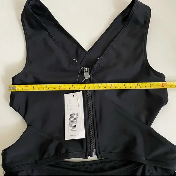 Outdoor Voices SplashKnit 6" Cutout Bodysuit Romper Black NWT - Picture 7 of 10